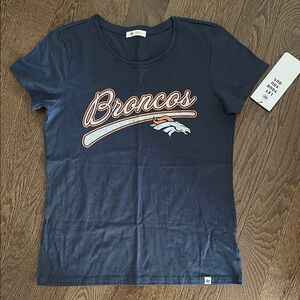 47 Women's Navy Broncos Short Sleeve Tee